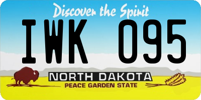 ND license plate IWK095
