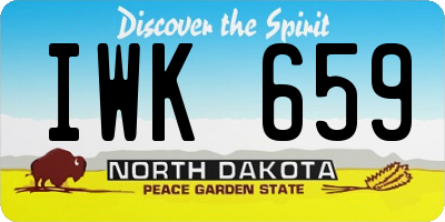 ND license plate IWK659