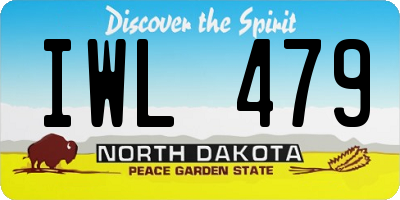 ND license plate IWL479