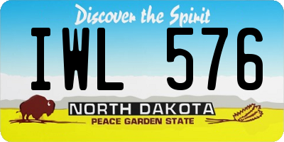 ND license plate IWL576