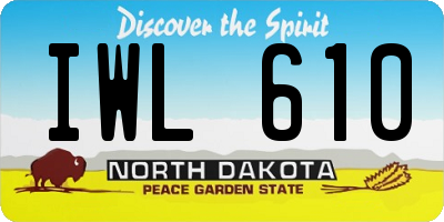 ND license plate IWL610