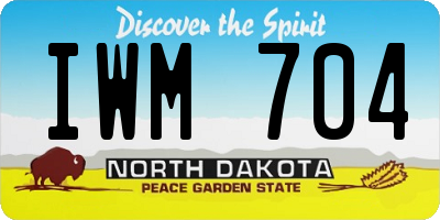 ND license plate IWM704