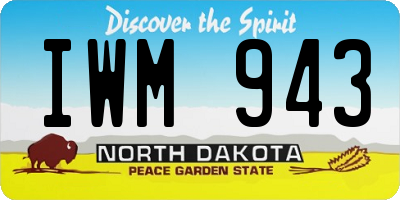 ND license plate IWM943