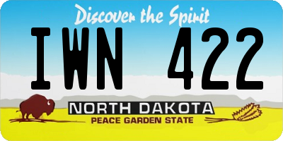 ND license plate IWN422