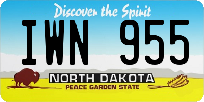 ND license plate IWN955