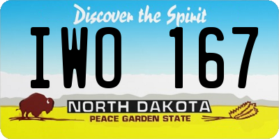 ND license plate IWO167