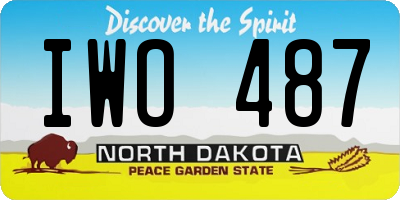 ND license plate IWO487