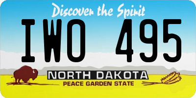 ND license plate IWO495