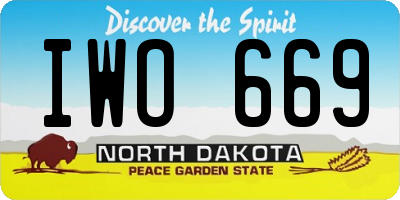ND license plate IWO669