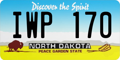 ND license plate IWP170
