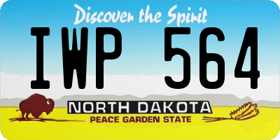 ND license plate IWP564