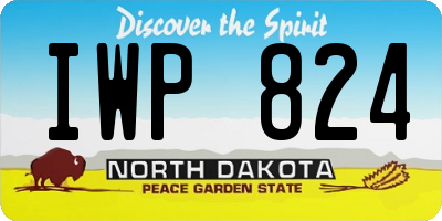 ND license plate IWP824