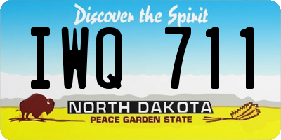 ND license plate IWQ711