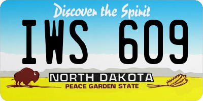 ND license plate IWS609
