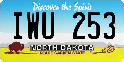 ND license plate IWU253