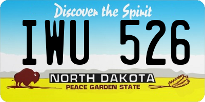 ND license plate IWU526