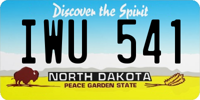 ND license plate IWU541