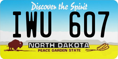 ND license plate IWU607