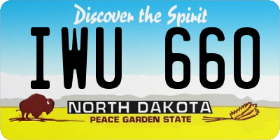 ND license plate IWU660