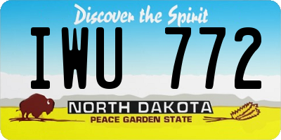 ND license plate IWU772