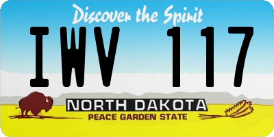 ND license plate IWV117
