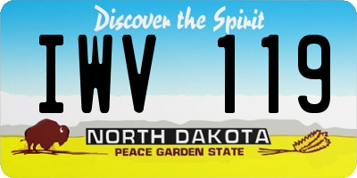 ND license plate IWV119