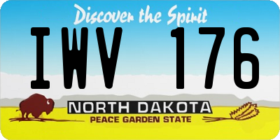ND license plate IWV176