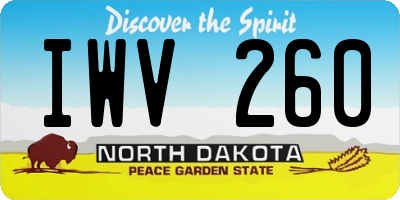 ND license plate IWV260