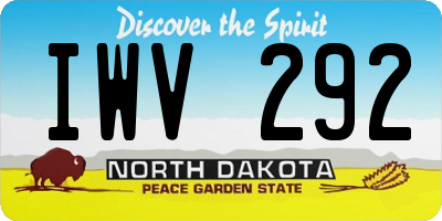 ND license plate IWV292