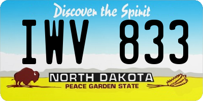 ND license plate IWV833