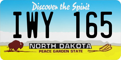 ND license plate IWY165
