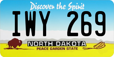 ND license plate IWY269