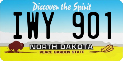ND license plate IWY901