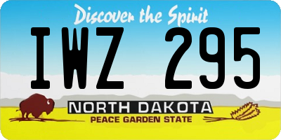 ND license plate IWZ295