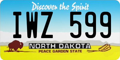 ND license plate IWZ599