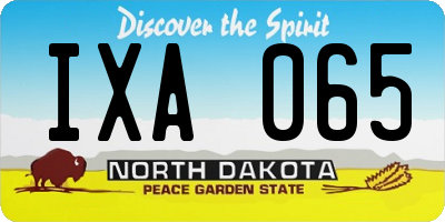 ND license plate IXA065