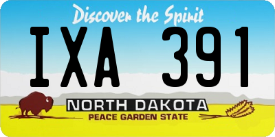 ND license plate IXA391
