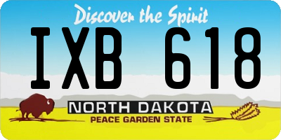 ND license plate IXB618