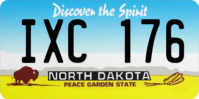 ND license plate IXC176