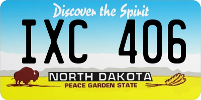 ND license plate IXC406