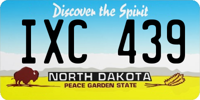 ND license plate IXC439