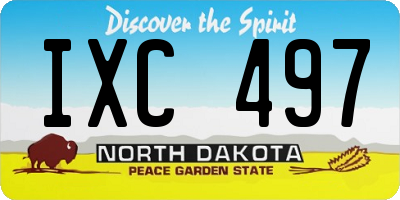 ND license plate IXC497