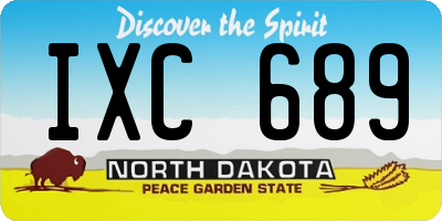 ND license plate IXC689