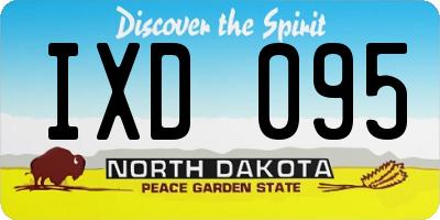 ND license plate IXD095
