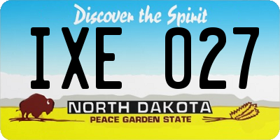 ND license plate IXE027