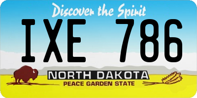 ND license plate IXE786