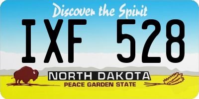 ND license plate IXF528