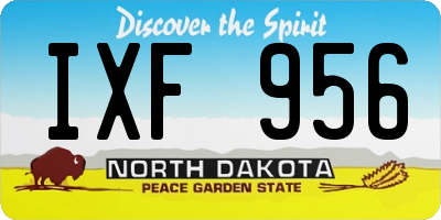 ND license plate IXF956