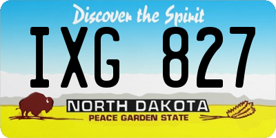 ND license plate IXG827