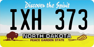 ND license plate IXH373